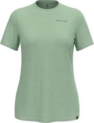 Camiseta técnica de mujer Odlo x Pow Hyper Contrast Verde claro