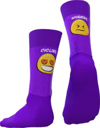 Chaussettes de Cyclisme Respirantes - Violet / Working vs Cycling