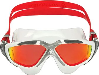 Aquasphere Vista Wit Zwembril - Rode Lens