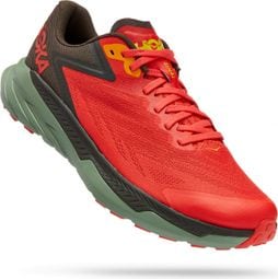 Hoka Zinal Trail Running Shoes Red Khaki