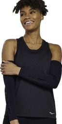 Camiseta de Tirantes Saucony Stopwatch Run Negra para Mujer