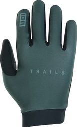 ION Logo MTB Gloves Green Unisex