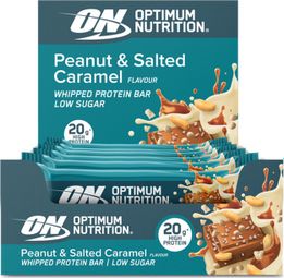 Boîte Whipped Protein (10x60g) - Optimum Nutrition - White Chocolate Caramel Peanut -  Barres Protéinées
