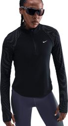 Dames Nike Tempo Flash Zwart 1/4 Zip Top