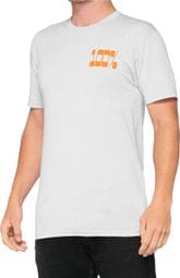 100% Trona krijt T-shirt Wit / Oranje