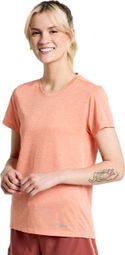 T-Shirt Running Femme Saucony Stopwatch Run Corail