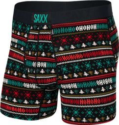 Boxer Saxx Ultra Soft Brief Fly Holiday Sweater Schwarz S