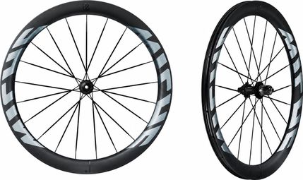 Paire de Roues Miche Deva RD 52 700mm | 12x100 - 12x142 mm | Centerlock | Noir/Argent