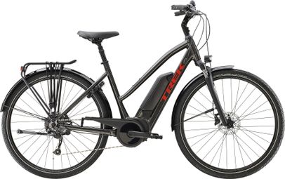 Vélo de Ville Électrique Trek Verve+ 2 Stagger Shimano Acera/Altus 9V 400 Wh Noir 2023