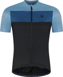Maillot Manches Courtes Vélo Rogelli Core Block Noir/Bleu Homme
