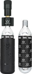 Gonfleur CO2 Peaty's Holeshot Road/Gravel Kit Noir + 2 Cartouches de CO2 (16g)