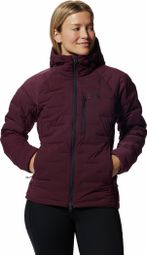 Damen Daunenjacke Mountain Hardwear Stretchdown Hoody Bordeaux