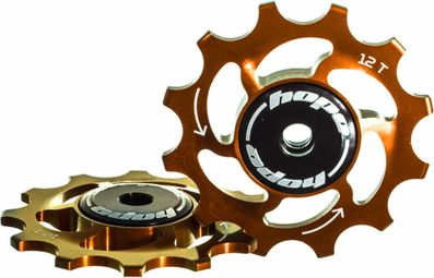 HOPE Pair of jockey wheels 12T/Sram 11 Speeds Orange