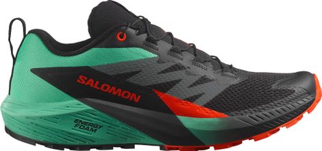 Zapatillas de trail Salomon Sense Ride 5 Negro/Verde/Rojo