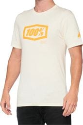 Camiseta 100% Esencial Tiza / Naranja