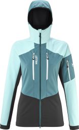 Giacca Softshell Millet M White Shield Donna Nero/Blu