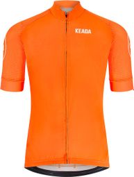 Maillot de cyclisme homme essentiel à manches courtes - Orange