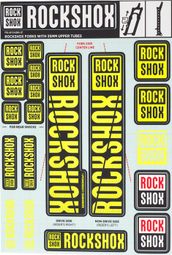 Kit Stickers Rockshox pour Fourche 35 mm Jaune