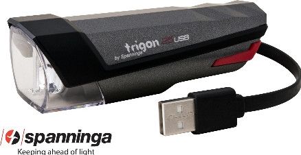 ECLAIRAGE VELO AVANT TRIGON 25 CHARGE USB.