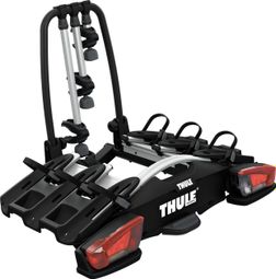 Thule VeloCompact F Fix4Bike Anhängerkupplung Fahrradträger 13 Pin - 3 Fahrräder (E-Bikes kompatibel) Grau Schwarz