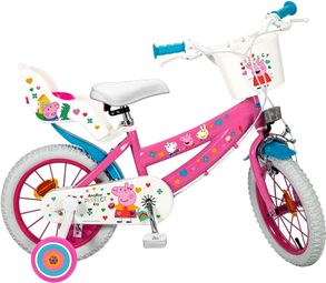 Velo 14 pouces Peppa Pig 4/6 ans Stabilisateur ROSE