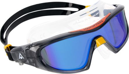 Aquasphere Vista Pro Zwemmasker Zwart - Blauwe Spiegelende Lenzen