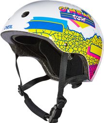 BMX-Helm O'Neal Dirt Lid Crackle Weiß/Multicolor