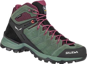 Zapatillas de senderismo para mujer Salewa Alp Mate Mid Wp Verde