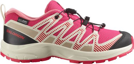 Salomon XA Pro V8 Waterproof Trailschoenen Roze Kinderen