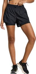 Short 2-en-1 Saucony Elevate 4in Noir Femme