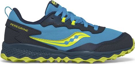 Saucony Peregrine KDZ Children's Trail Shoes Blue/Yellow