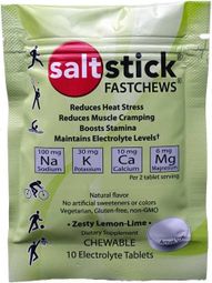 Pastilles electrolyte à croquer SALTSTICK Fastchew - saveur citron - 10 pastilles