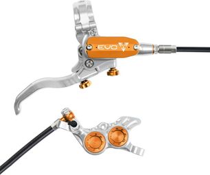 Hope Tech4 EVO GR4 Plata / Naranja Freno Trasero Latiguillo Standard