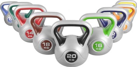 Kettlebells plastique STYLISH de 2 à 20 KG - haltères russes - Poids : LOT DE 11  (DE 2 KG à 20 KG)