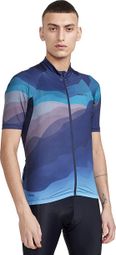 Craft Adv Endur Blue Multi Color Short Sleeve Jersey