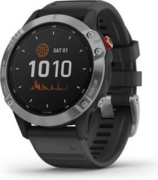 Garmin fenix 6 Solar GPS Watch Silver with Black Band