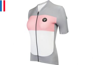 LeBram Eze Womens Short Sleeve Jersey Gray Pink