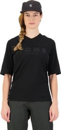 Maglia a maniche corte Mons Royale Redwood Merino VT Donna Nero