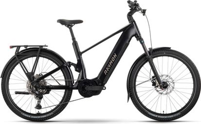 Raymon Tavano Electric Hybrid Bike with Shimano Cues 11-Speed, 800 Wh Bosch Battery, 90 Nm, 27.5-inch, Black