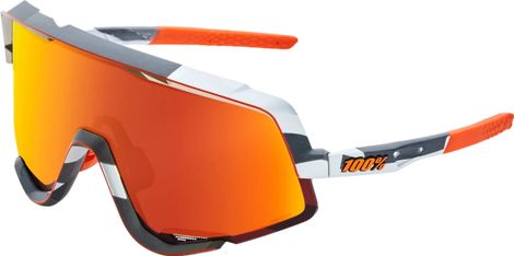 Lunettes 100% Glendale / Soft Tact Grey Camo Hiper Red Multilayer / Mirror 