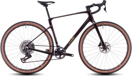 Vélo de Gravel Cube Nuroad C:62 SLX Sram Force eTap AXS/XX SL Eagle AXS 12V 700 mm Orange Violet Solareclipse 2025