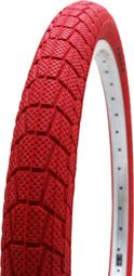 Pneu bmx 20 x 1.95 kenda slick rouge tr (50-406)