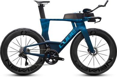 Cube Aerium C:68X SLT Triathlon-Rad mit Shimano Dura-Ace Di2 12-Gang-Schaltung, 700 mm, Liquid Blue 2027
