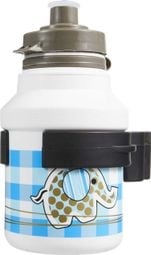 Bidon Polisport elephant + porte-bidon blanc bouchon à clipser 350ml