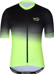 Maillot de vélo manches courtes homme WAVE jaune/noir