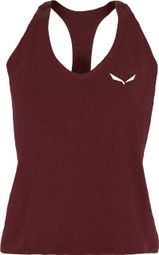 Débardeur Femme Salewa Lavaredo Hemp Rouge