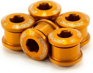 Juego de 5 tornillos para placa Garbaruk M8 x 0,75 naranja