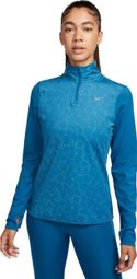 Camiseta <strong>Nike Dri-Fit Swift Element Azul</strong> 1/2 Cremallera Mujer