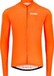 Maillot de cyclisme femme essentiel à manches longues - Orange