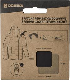 Parche reparador para chaqueta/saco de dormir de plumón Decathlon Negro